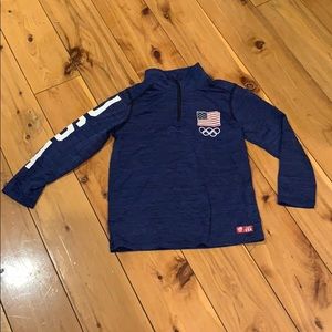 Kids Team USA official 1/4 zip technical Top Sz S